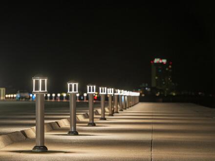 Bollard project transforms seawall pathway - Galveston, Texas
